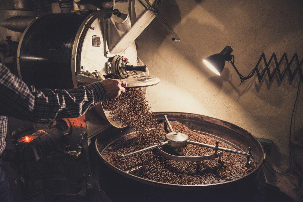 Kaffeeröstung in einer Kaffee Manufaktur